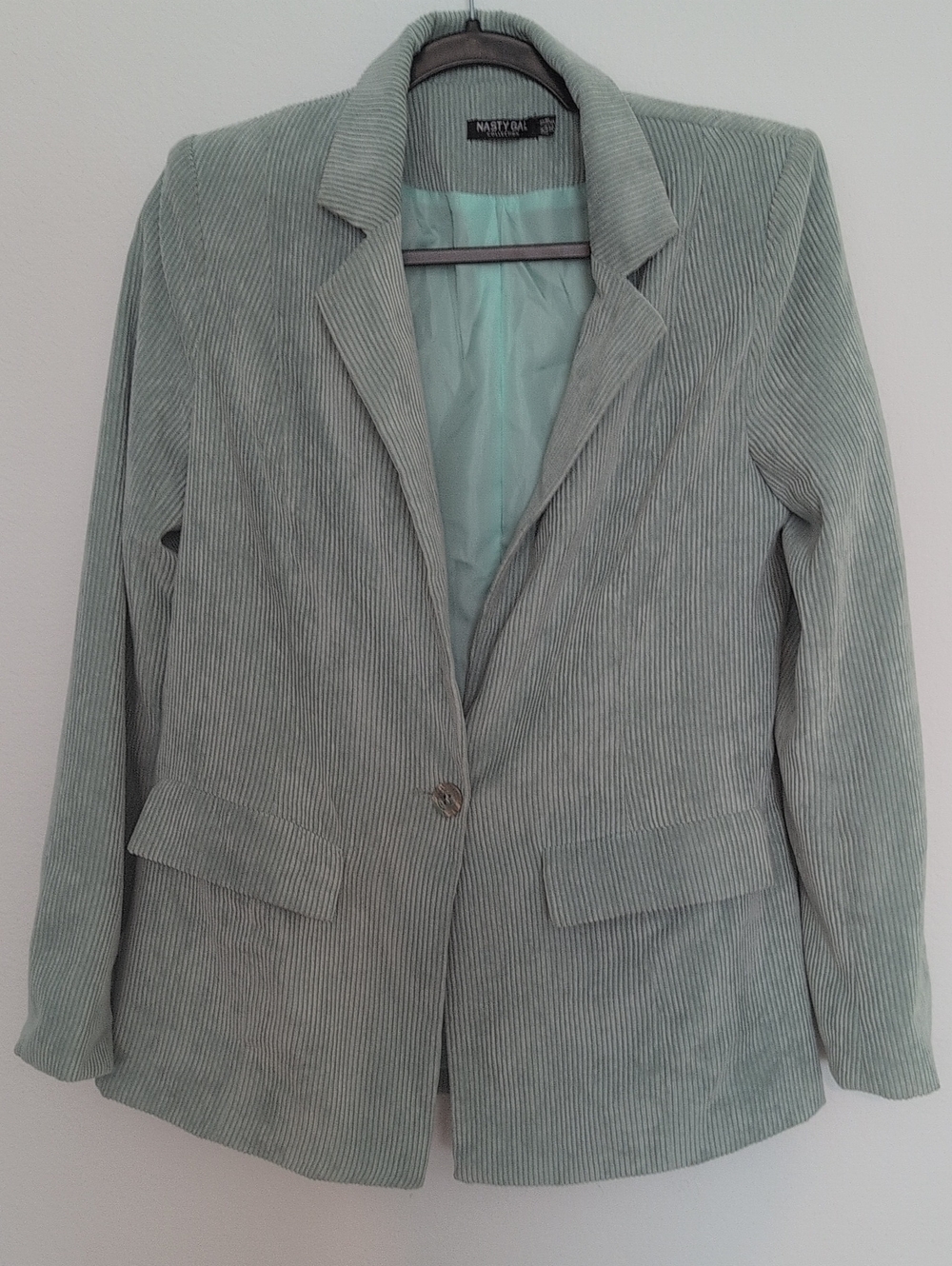 Nasty Gal Women's Mint Green Corduroy Blazer